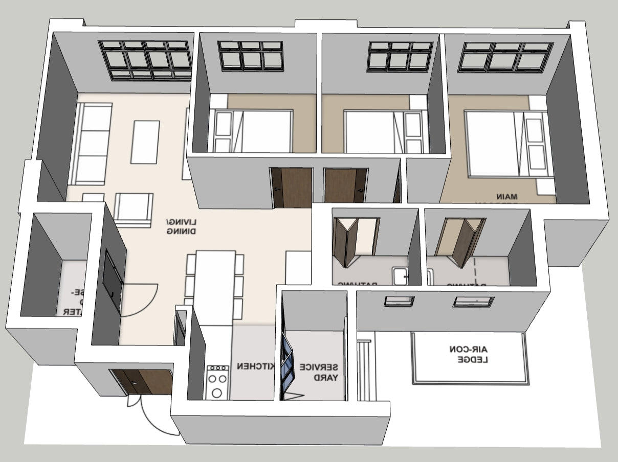 Bayshore Vista 4-room mirror