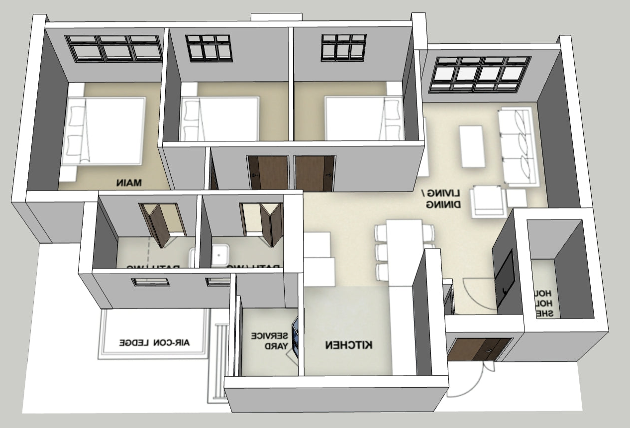 Bedok North Springs 4-room mirror