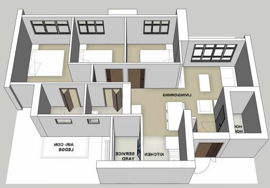 Holland Vista 4-room mirror
