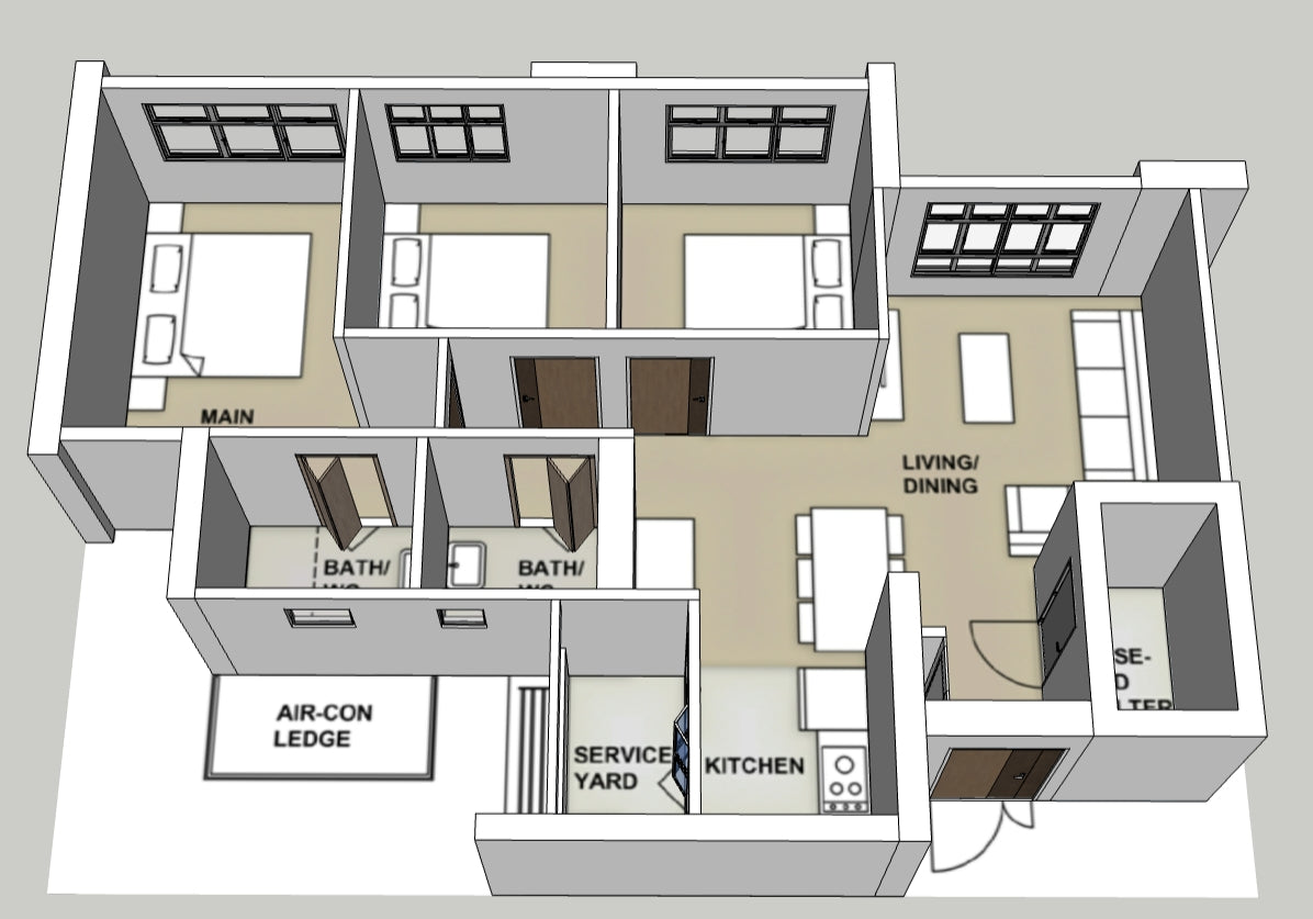 Merpati Alcove 4-room