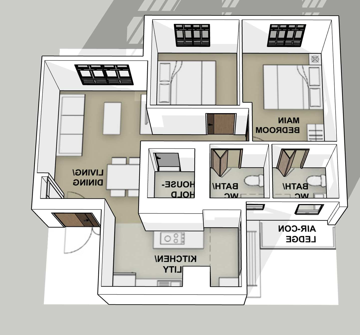 Plantation Verge 3-room