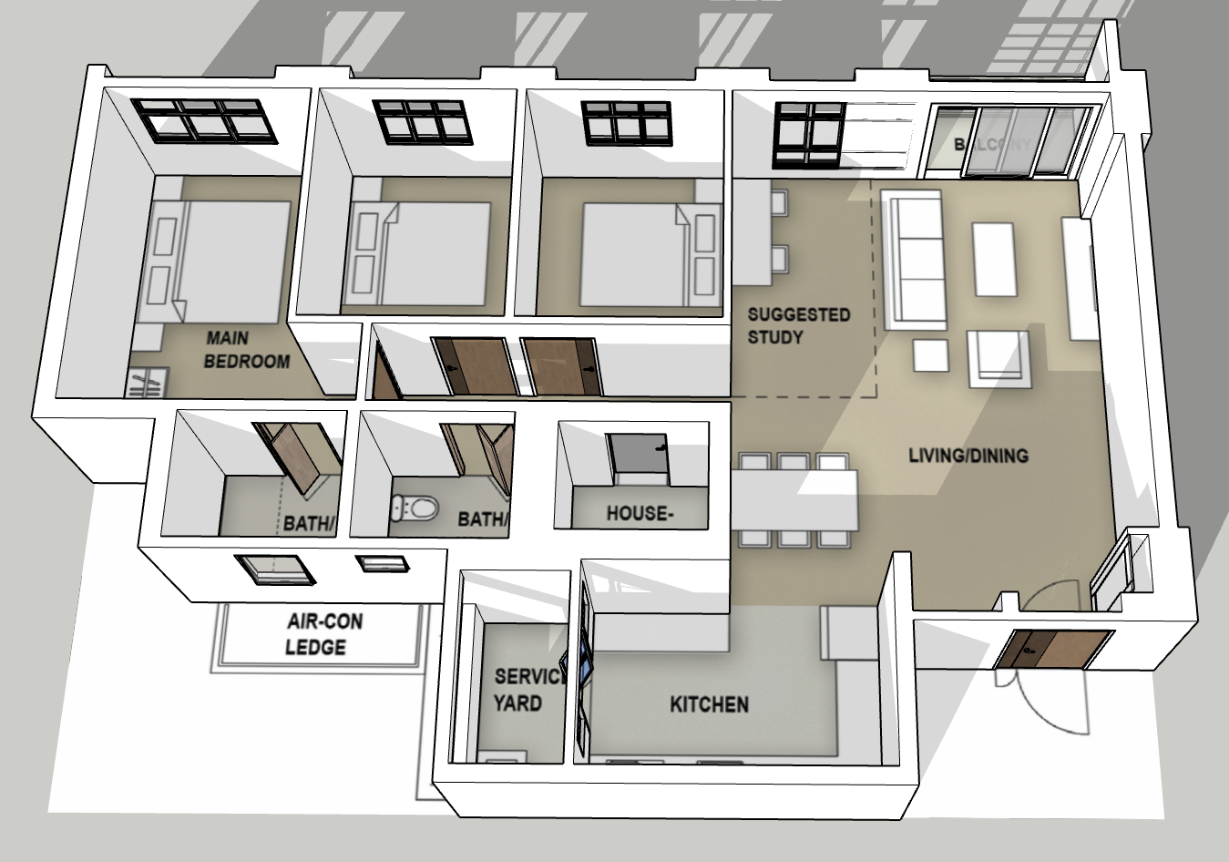 Tampines GreenQuartz 5-room Balcony