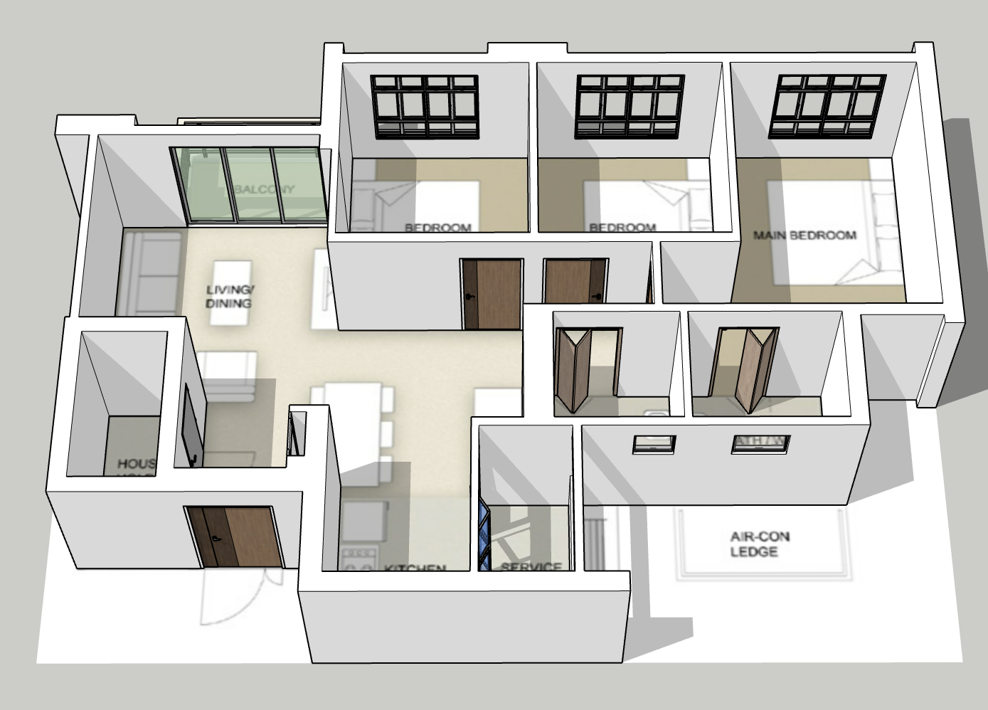 Tanjong Rhu Riverfront I & II 4-room Balcony