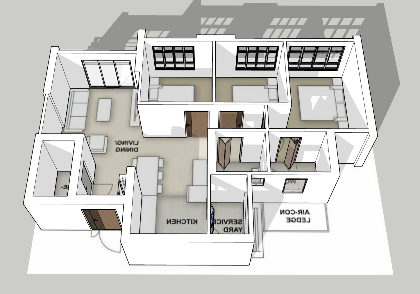Woodlands North Grove 4-room balcony