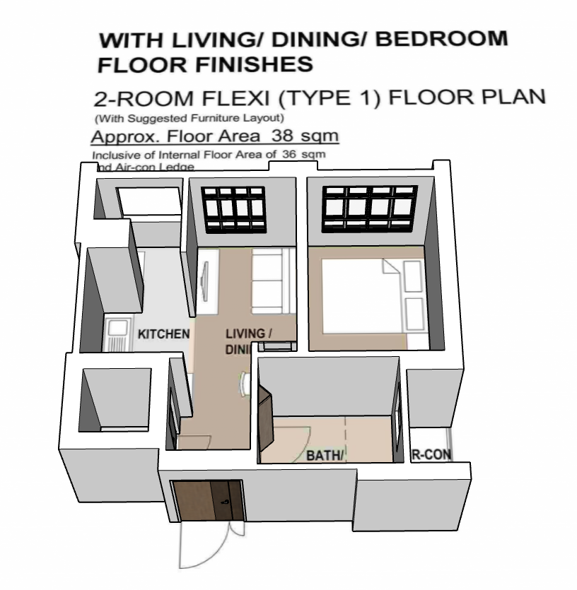 Kebun Baru Breeze 2-room type 1