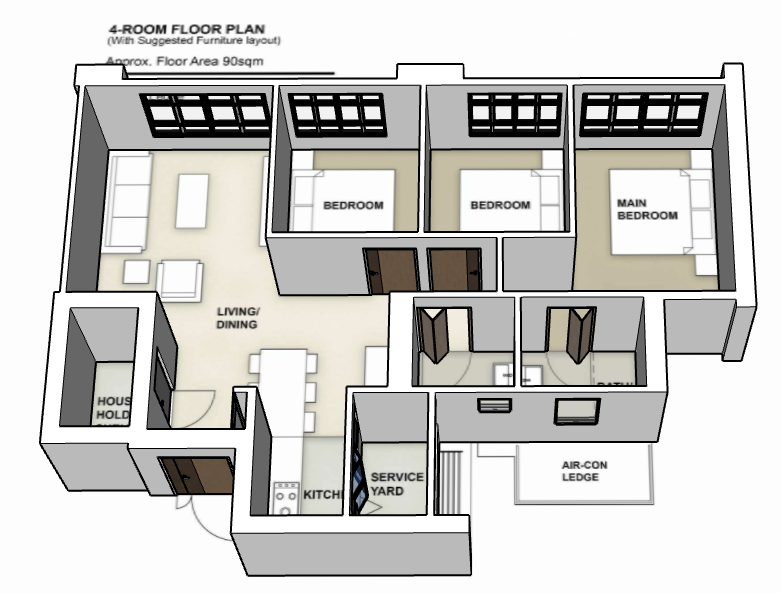 Lakeview Cascadia 4-room