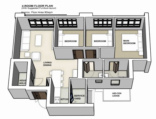 Lakeview Cascadia 4-room