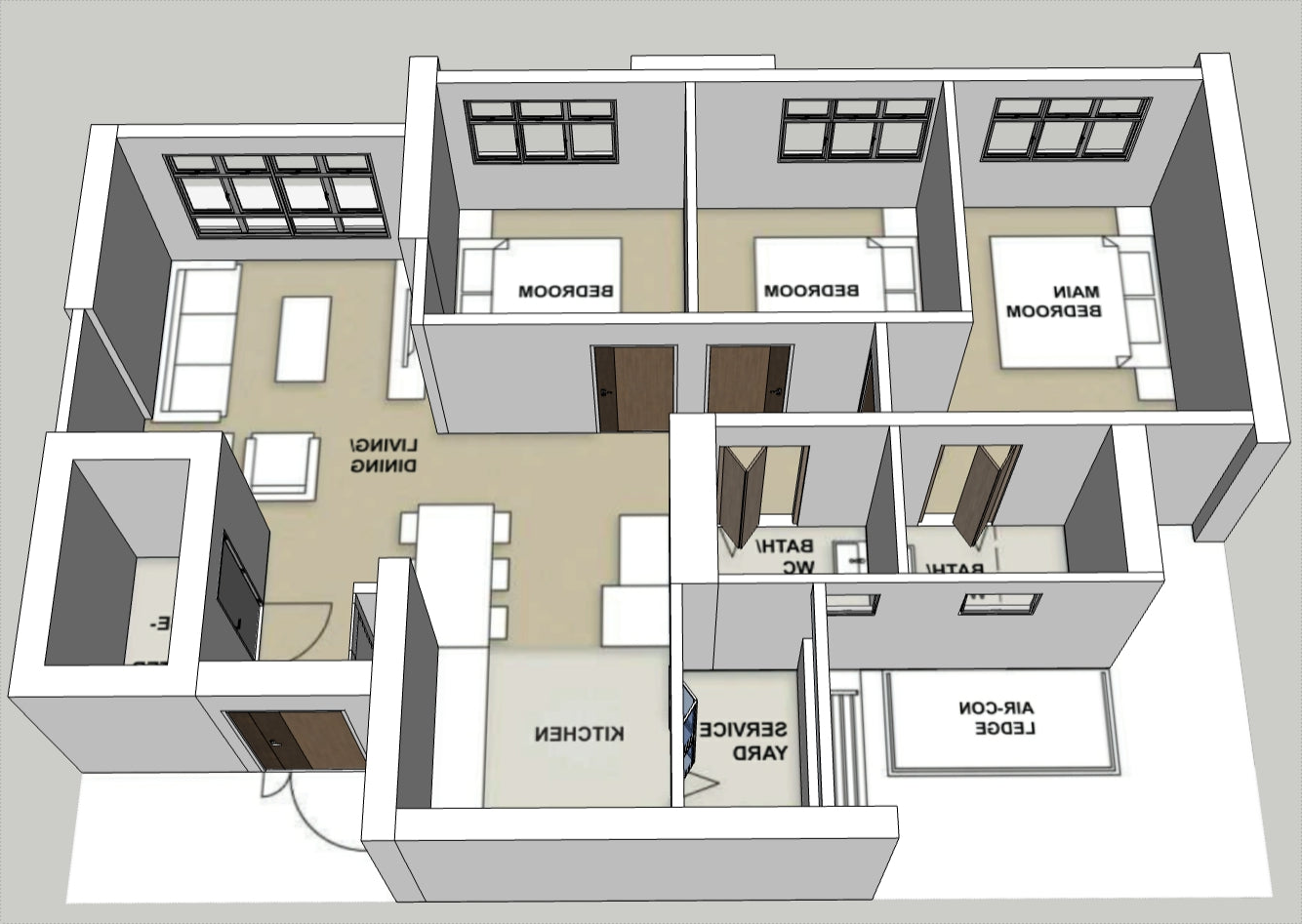 Taman Jurong Skyline 4-room mirror