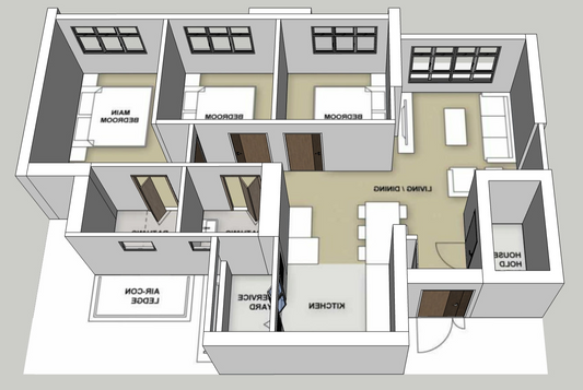 Teban Breeze 4-room mirror