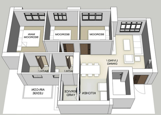 Towner Breeze 4-room mirror