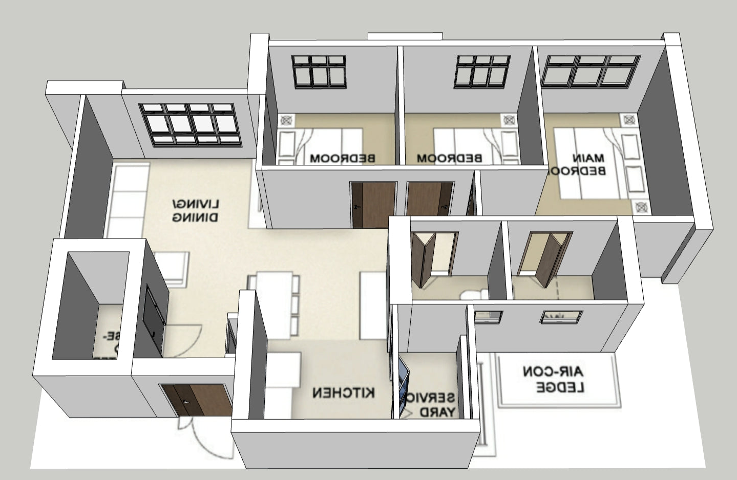 Fernvale Oasis 4-room mirror