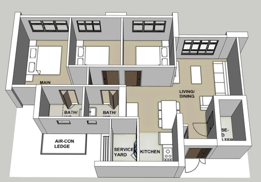 Merpati Alcove 4-room
