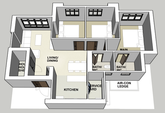 Ulu Pandan Vista 4-room Type 2