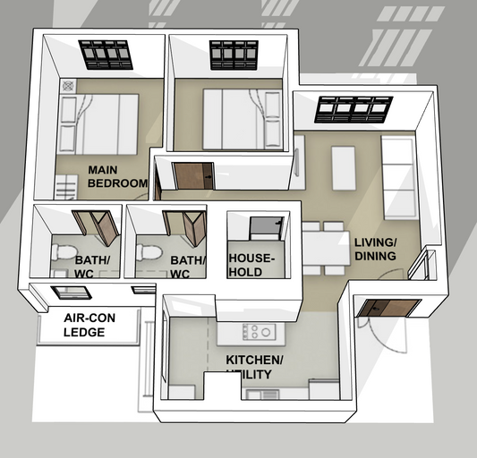 Plantation Verge 3-room