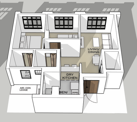 Tanjong Tree Residences @ Hougang 3-room type 1