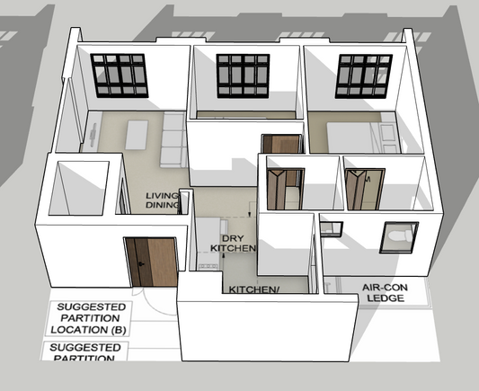 Queen's Arc 3-room