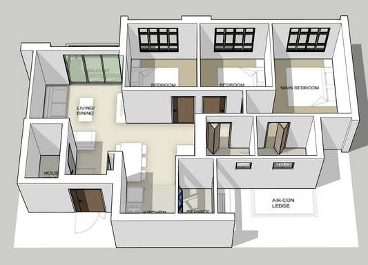 Tanjong Rhu Riverfront I & II 4-room Balcony
