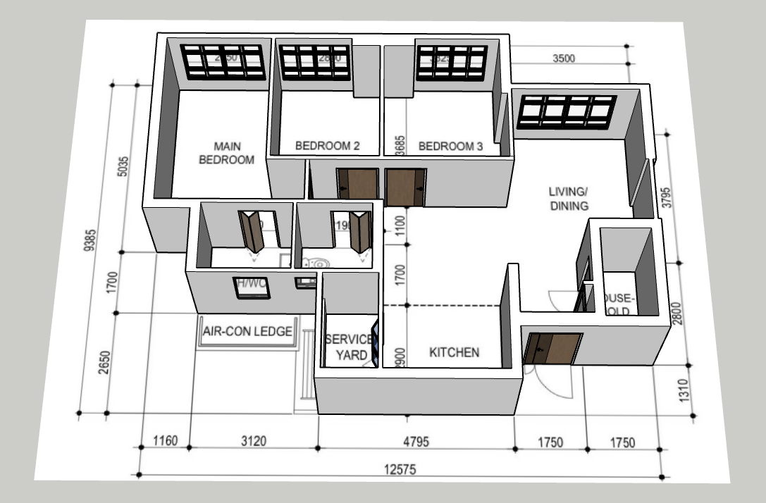 Pine Ville @ AMK 4-room type 1