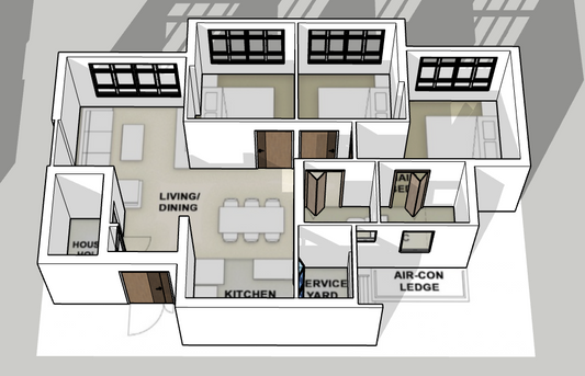 Pine Ville @ AMK 4-room type 2
