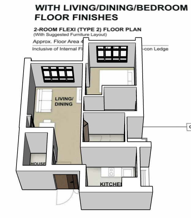 Berlayar Rise 2-room type 2