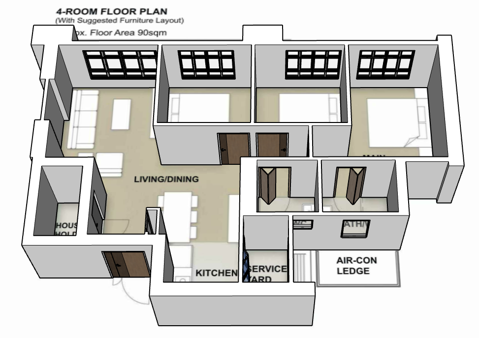 Berlayar Rise 4-room