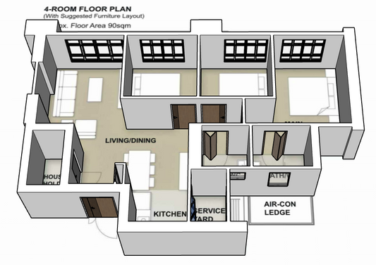 Berlayar Rise 4-room