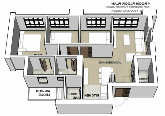 Berlayar Rise 4-room