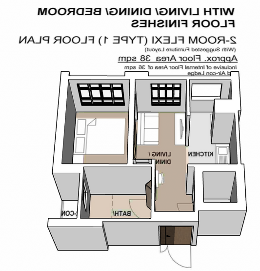 Kebun Baru Breeze 2-room type 1
