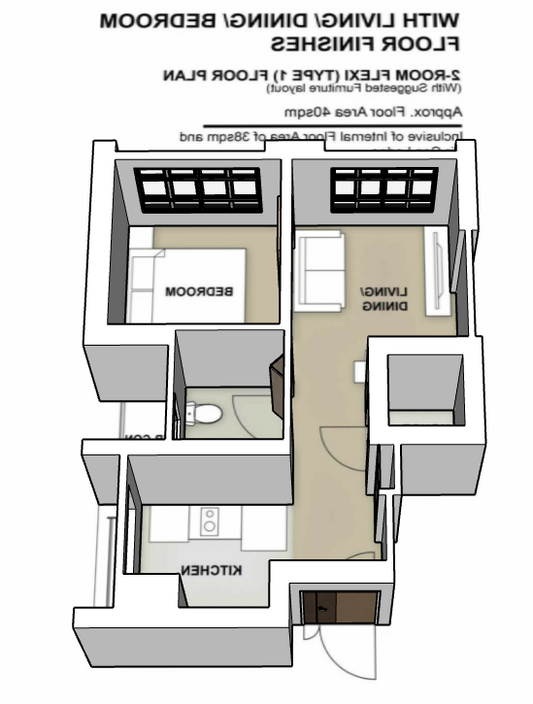 Lakeview Cascadia 2-room type 1