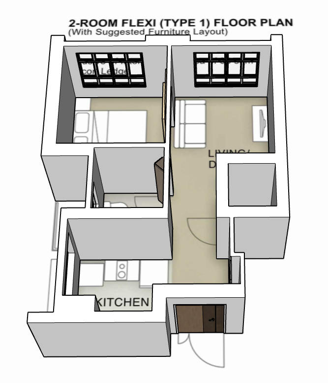 Sembawang Portico 2-room type 1