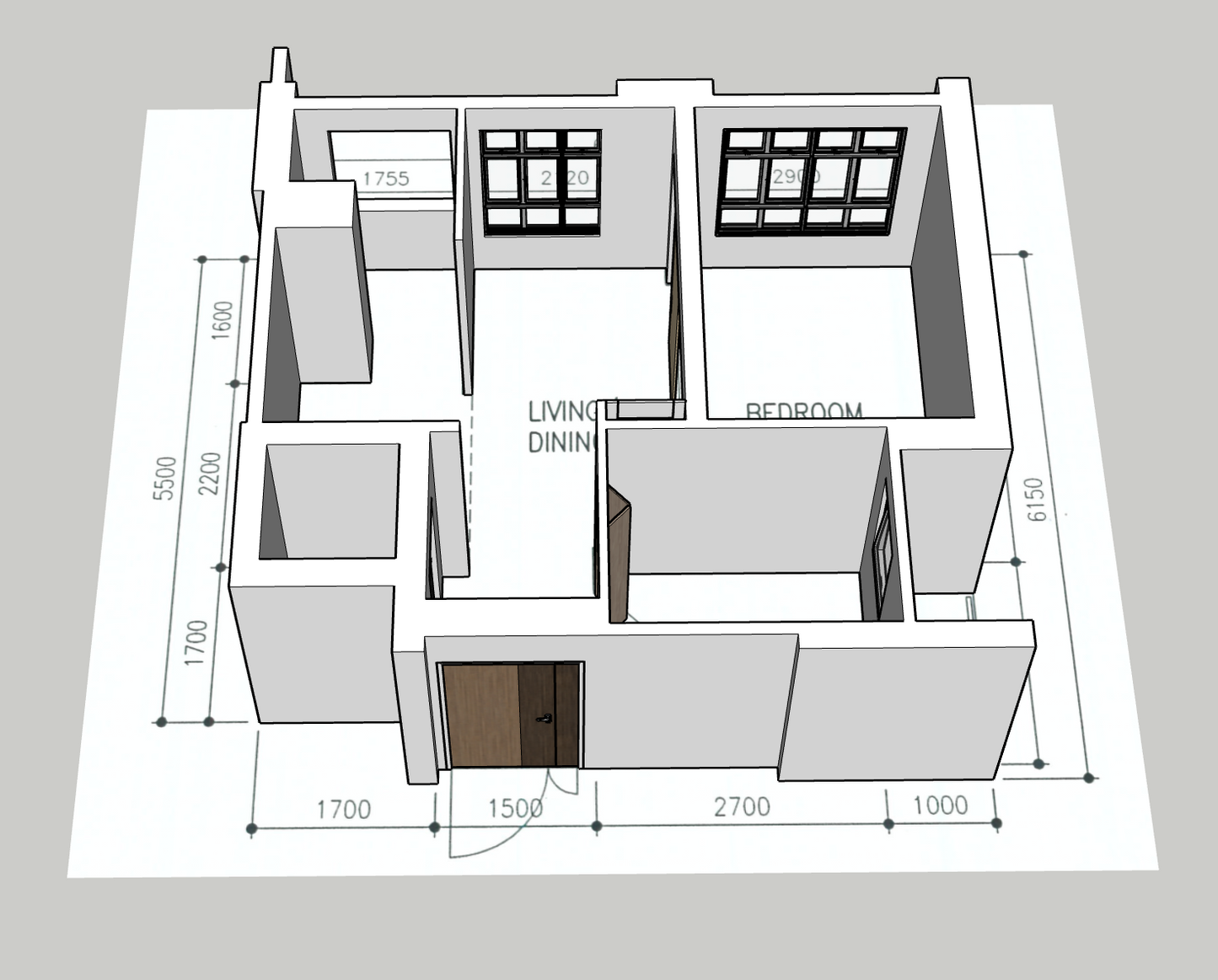 Yishun Glade 2-room type 1