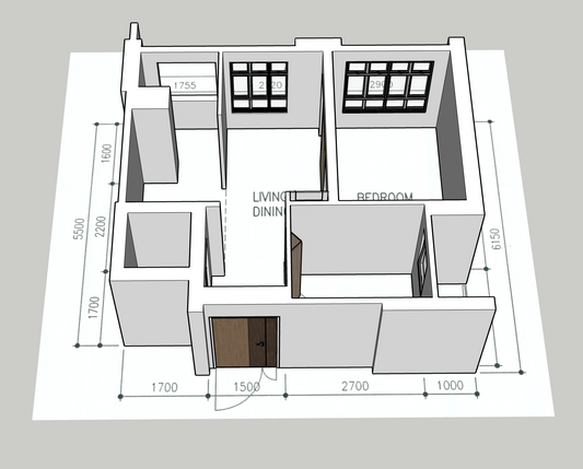 Yishun Glade 2-room type 1