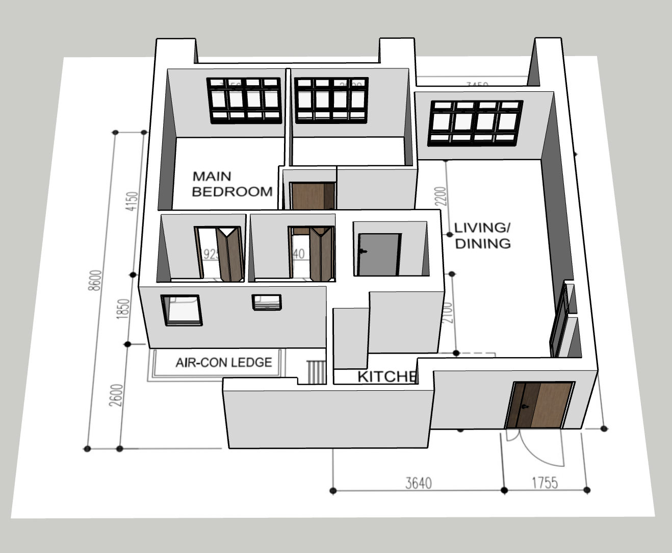 River Peaks I & II 3-room
