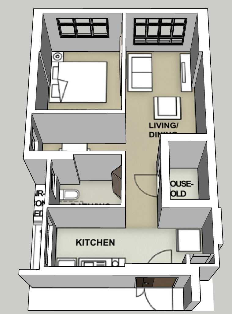 Garden Waterfront I & II @ Tengah 2-room type 2