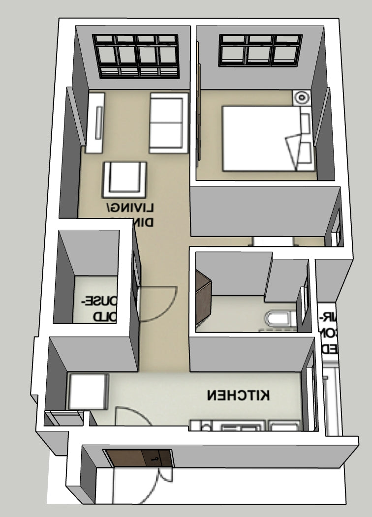 Garden Waterfront I & II @ Tengah 2-room type 2