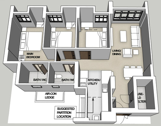 Parc Clover @ Tengah 4-room