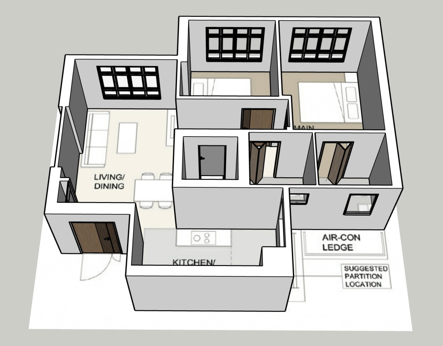 Dakota Crest 3-room